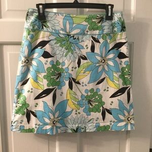 Willi Smith floral knee length skirt size 4